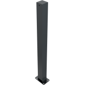 Ornamental bollard | steel tube 70 x 70 mm | series 4071B | stationary, to be fixed by plugswith base plate 100 x 150 mm